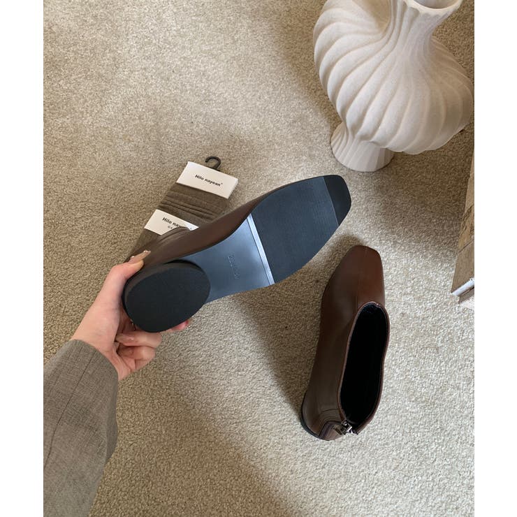 ショートブーツ スクエアトゥブーツ ローヒール | COCOMOMO | 詳細画像13 