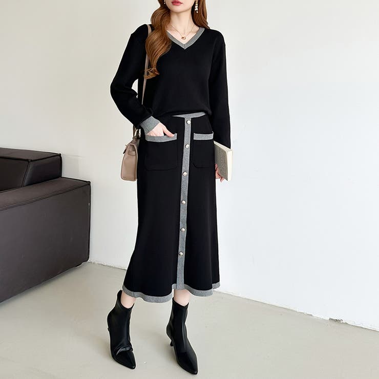 ニットセットアップ セットアップ スカート | COCOMOMO | 詳細画像19 