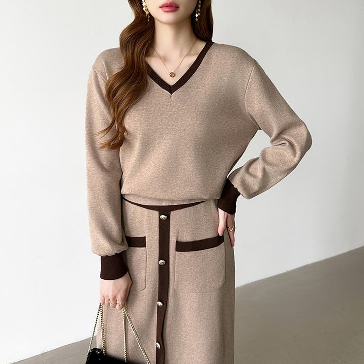 ニットセットアップ セットアップ スカート | COCOMOMO | 詳細画像6 