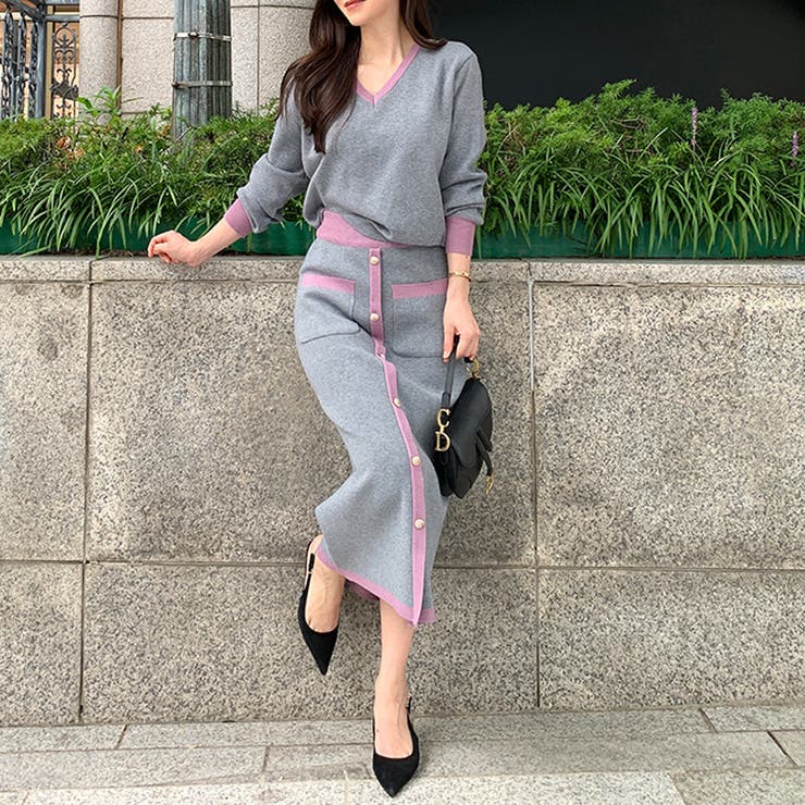 ニットセットアップ セットアップ スカート | COCOMOMO | 詳細画像22 