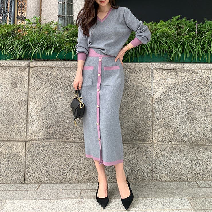 ニットセットアップ セットアップ スカート | COCOMOMO | 詳細画像23 