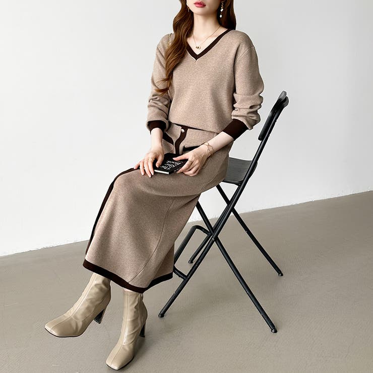 ニットセットアップ セットアップ スカート | COCOMOMO | 詳細画像9 