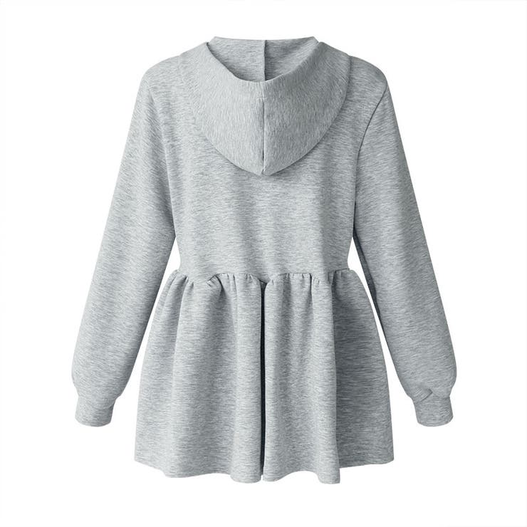 カジュアルに、大人フェミニン。 ペプラムパーカー ジップパーカー | COCOMOMO | 詳細画像29 