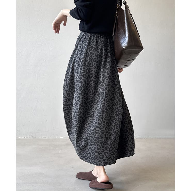 ヒョウ柄スカート コクーンスカート バルーンスカート | COCOMOMO | 詳細画像10 