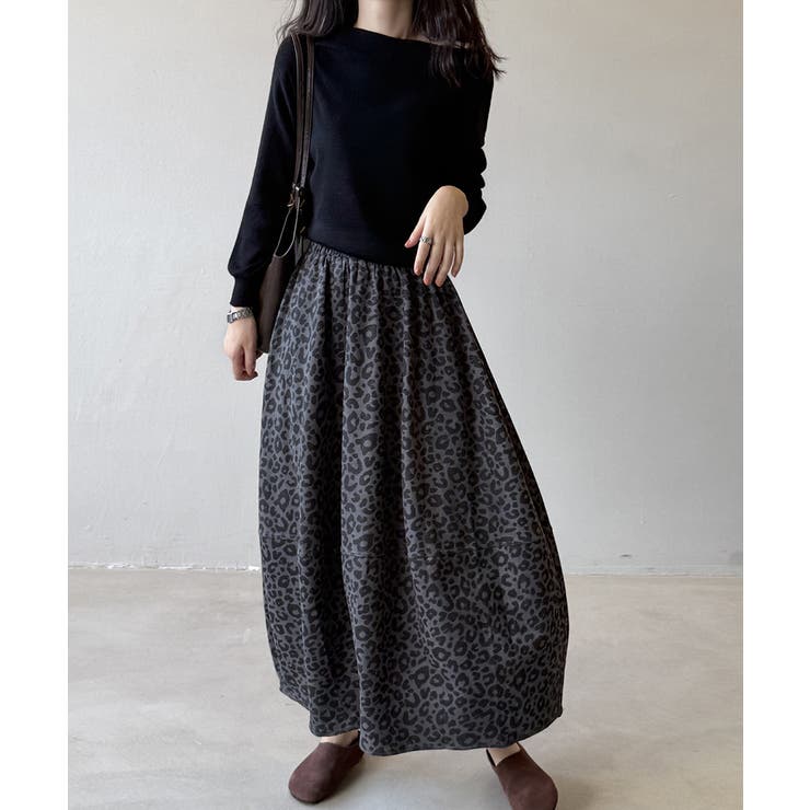 ヒョウ柄スカート コクーンスカート バルーンスカート | COCOMOMO | 詳細画像14 