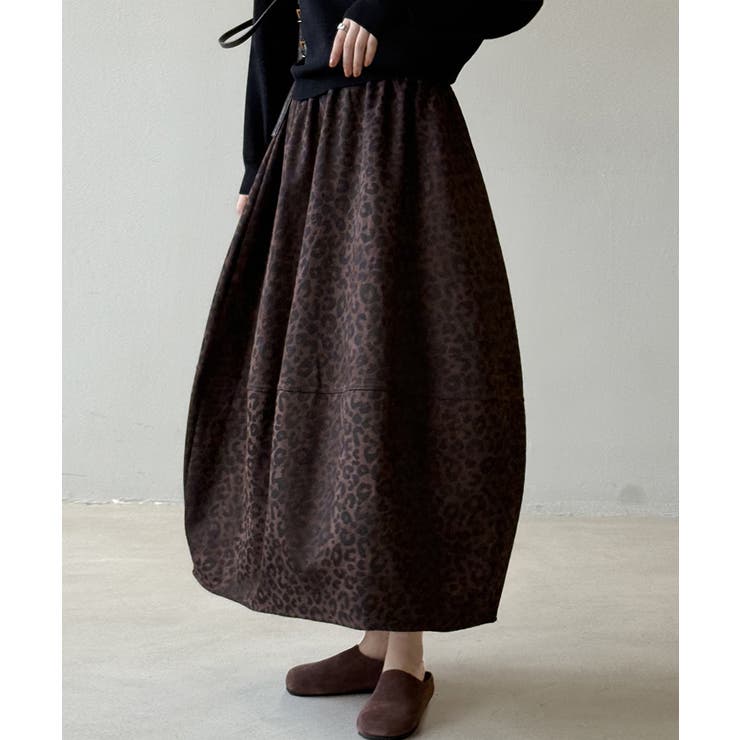 ヒョウ柄スカート コクーンスカート バルーンスカート | COCOMOMO | 詳細画像2 