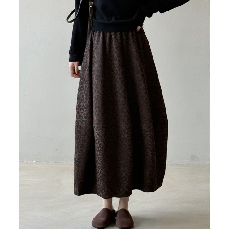 ヒョウ柄スカート コクーンスカート バルーンスカート | COCOMOMO | 詳細画像4 