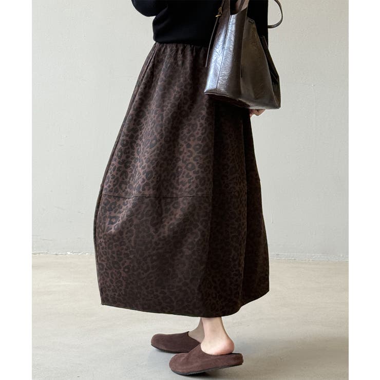 ヒョウ柄スカート コクーンスカート バルーンスカート | COCOMOMO | 詳細画像5 