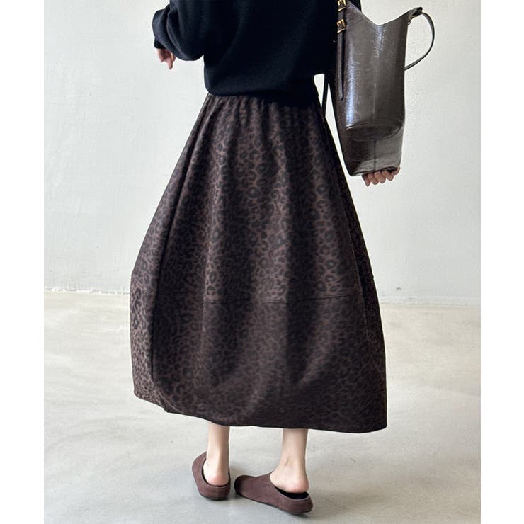 ヒョウ柄スカート コクーンスカート バルーンスカート | COCOMOMO | 詳細画像7 