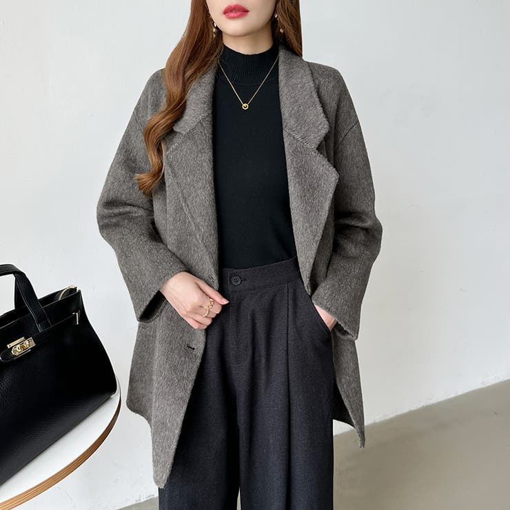 品よくあたたかいきれいめコート チェスターコート ミドルコート | COCOMOMO | 詳細画像16 