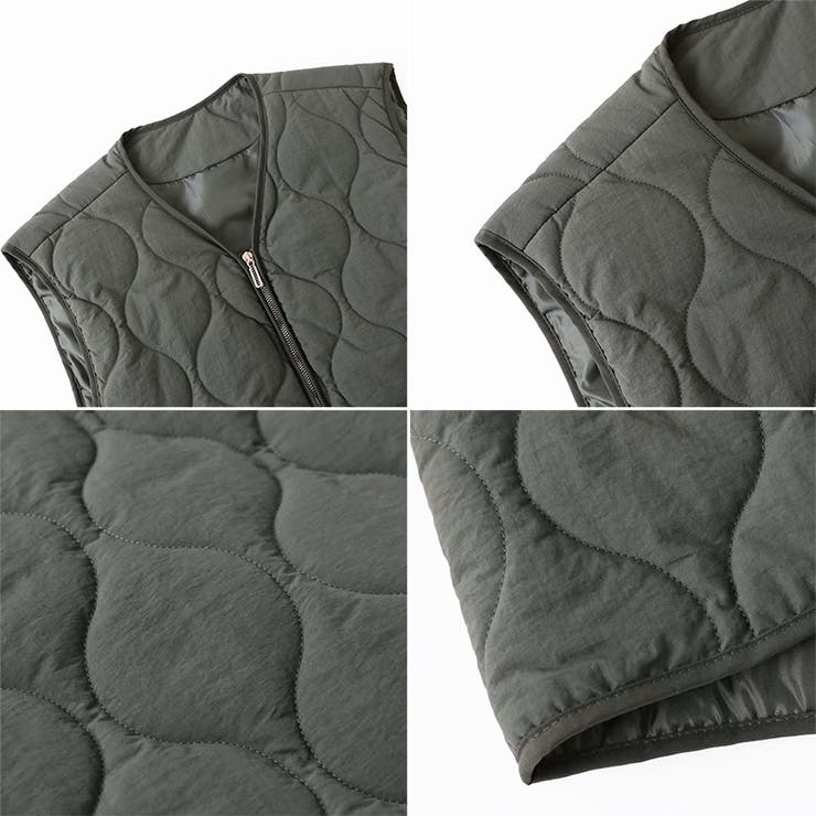 キルティングベスト Vネックベスト 中綿ベスト | COCOMOMO | 詳細画像13 