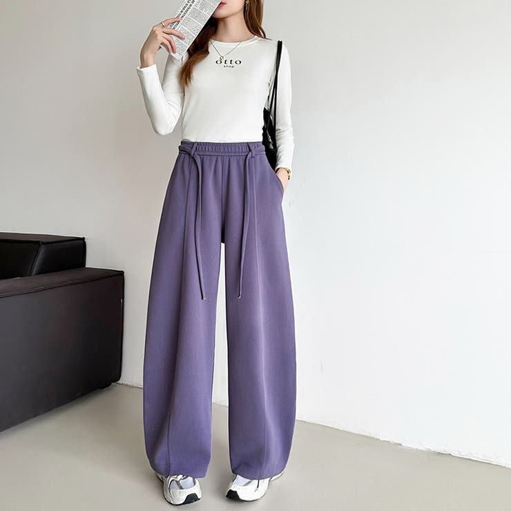 スウェットカーブパンツ スウェットパンツ ワイドパンツ | COCOMOMO | 詳細画像18 