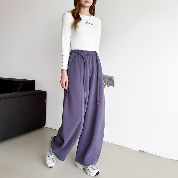 スウェットカーブパンツ スウェットパンツ ワイドパンツ | COCOMOMO | 詳細画像19 