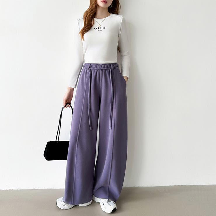 スウェットカーブパンツ スウェットパンツ ワイドパンツ | COCOMOMO | 詳細画像22 