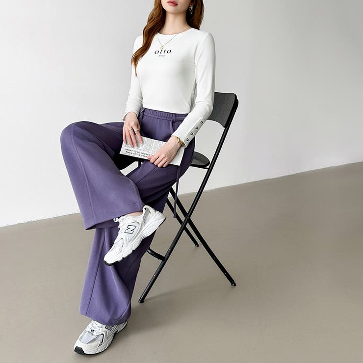 スウェットカーブパンツ スウェットパンツ ワイドパンツ | COCOMOMO | 詳細画像25 