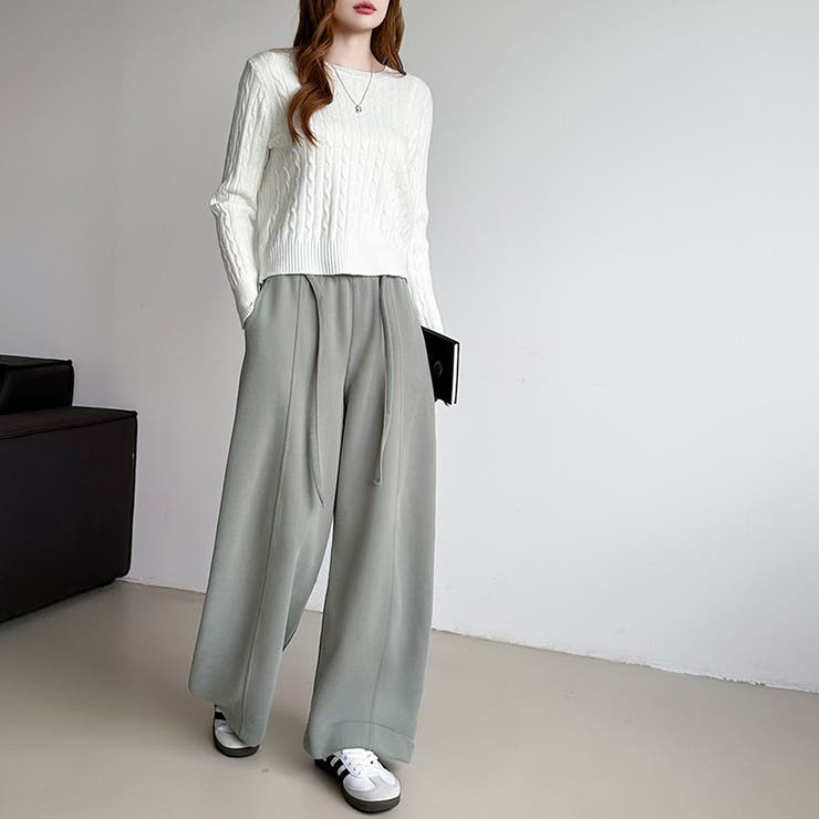 スウェットカーブパンツ スウェットパンツ ワイドパンツ | COCOMOMO | 詳細画像36 