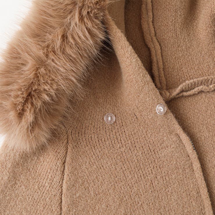 ふわふわファー付きパーカー ファーフードパーカー ニットパーカー | COCOMOMO | 詳細画像38 