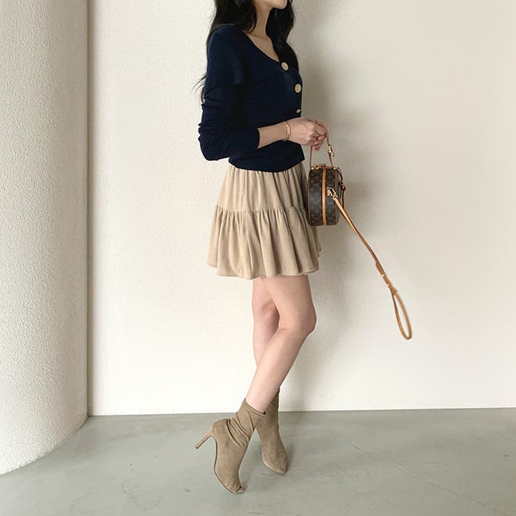 ビッグカラーニット カーディガン アシンメトリーニット | COCOMOMO | 詳細画像18 