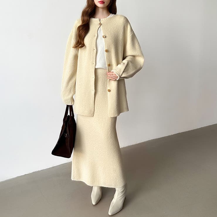 前後2wayセットアップニット ニットカーディガン タイトスカート | COCOMOMO | 詳細画像2 