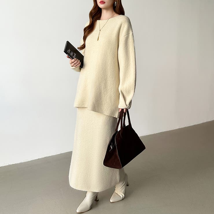 前後2wayセットアップニット ニットカーディガン タイトスカート | COCOMOMO | 詳細画像6 