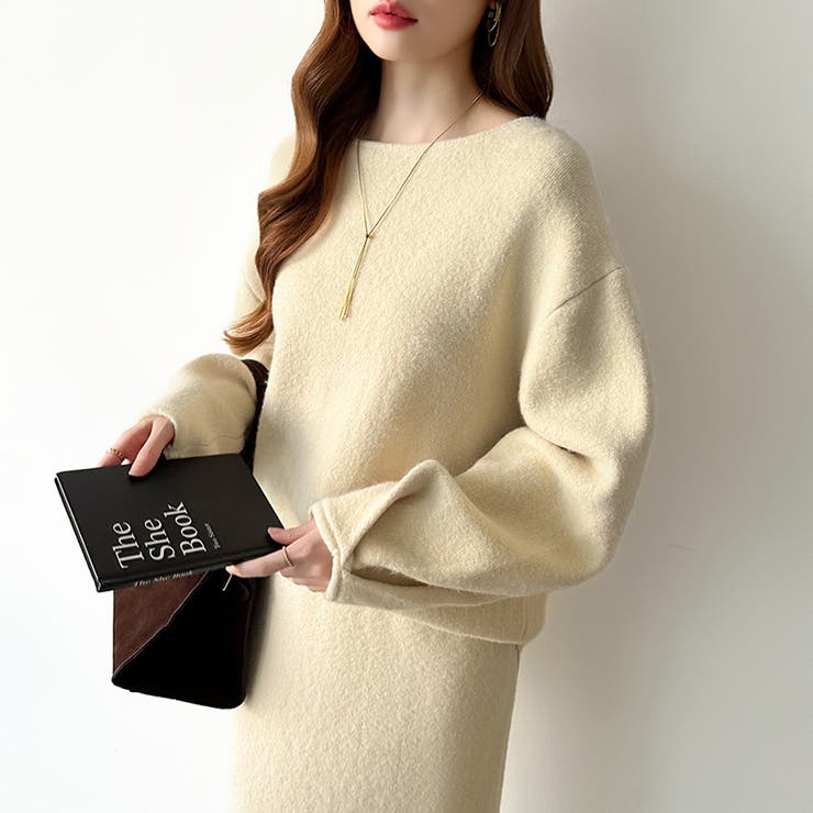 前後2wayセットアップニット ニットカーディガン タイトスカート | COCOMOMO | 詳細画像7 