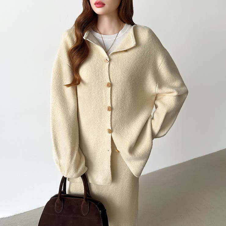 前後2wayセットアップニット ニットカーディガン タイトスカート | COCOMOMO | 詳細画像10 