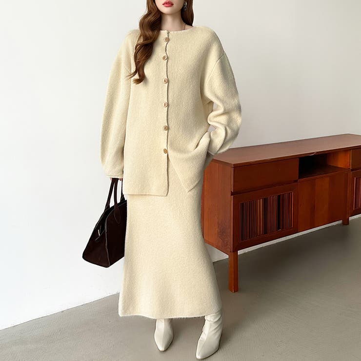 前後2wayセットアップニット ニットカーディガン タイトスカート | COCOMOMO | 詳細画像11 