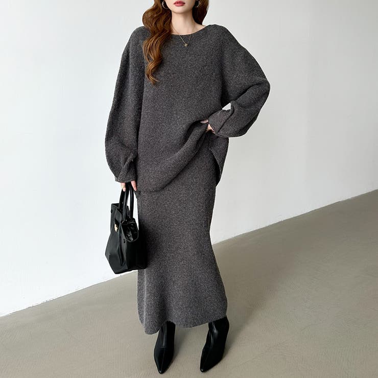 前後2wayセットアップニット ニットカーディガン タイトスカート | COCOMOMO | 詳細画像13 