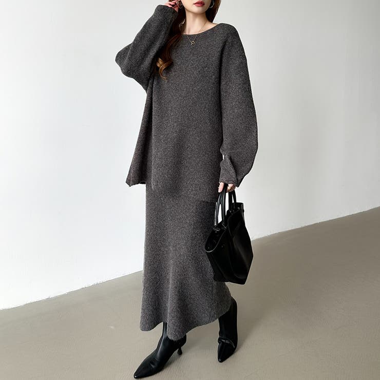 前後2wayセットアップニット ニットカーディガン タイトスカート | COCOMOMO | 詳細画像15 