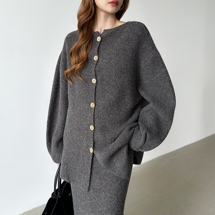 前後2wayセットアップニット ニットカーディガン タイトスカート | COCOMOMO | 詳細画像19 