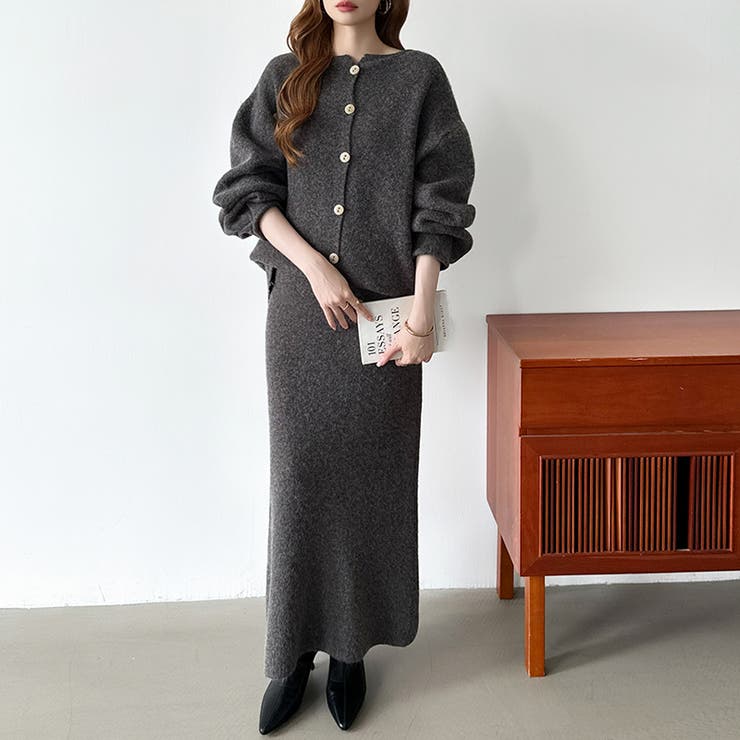 前後2wayセットアップニット ニットカーディガン タイトスカート | COCOMOMO | 詳細画像23 