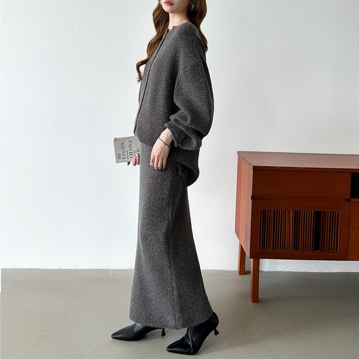 前後2wayセットアップニット ニットカーディガン タイトスカート | COCOMOMO | 詳細画像24 