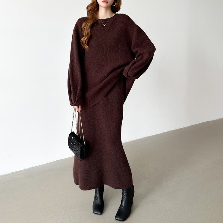 前後2wayセットアップニット ニットカーディガン タイトスカート | COCOMOMO | 詳細画像25 