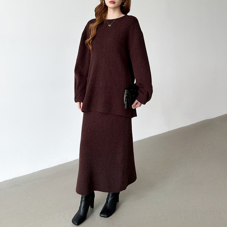 前後2wayセットアップニット ニットカーディガン タイトスカート | COCOMOMO | 詳細画像27 