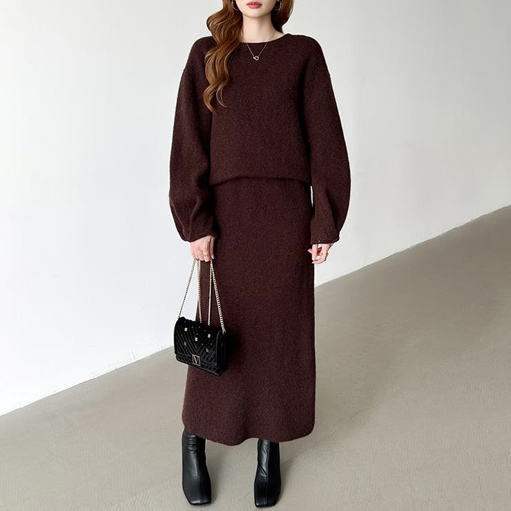 前後2wayセットアップニット ニットカーディガン タイトスカート | COCOMOMO | 詳細画像34 