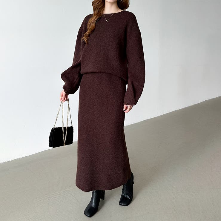 前後2wayセットアップニット ニットカーディガン タイトスカート | COCOMOMO | 詳細画像35 