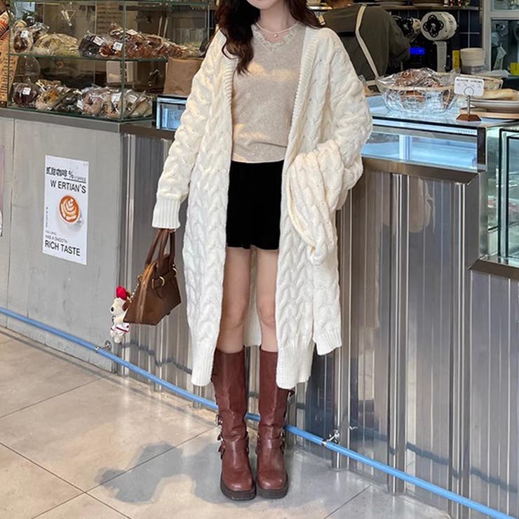 レースニット vネックニット レイヤードトップス | COCOMOMO | 詳細画像14 