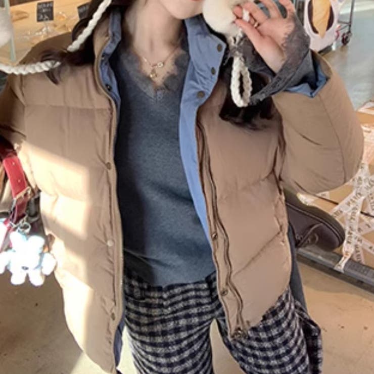 レースニット vネックニット レイヤードトップス | COCOMOMO | 詳細画像22 