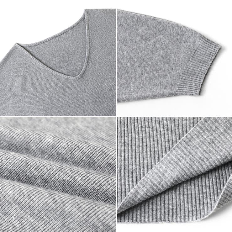 バックリボンニット Vネック ドルマンニット | COCOMOMO | 詳細画像32 