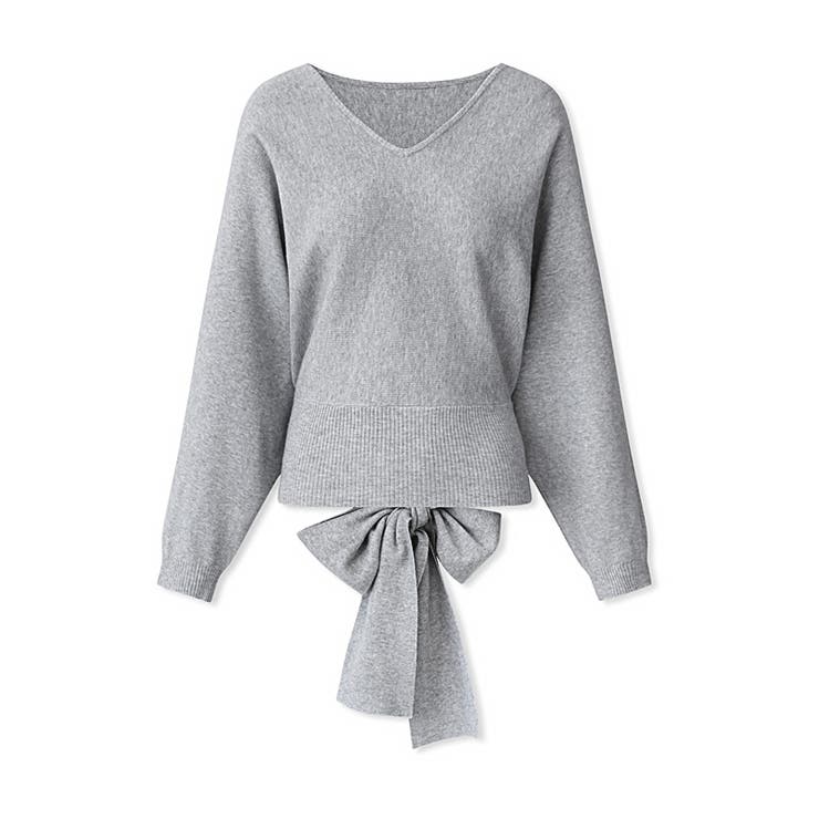 バックリボンニット Vネック ドルマンニット | COCOMOMO | 詳細画像35 