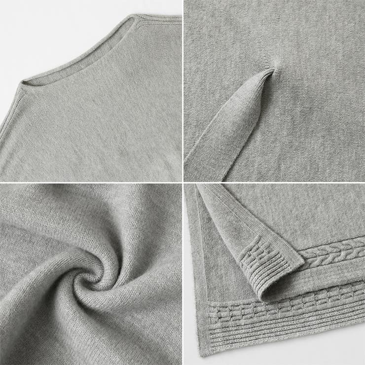 ケープポンチョ ニットポンチョ 韓国ファッション | COCOMOMO | 詳細画像13 