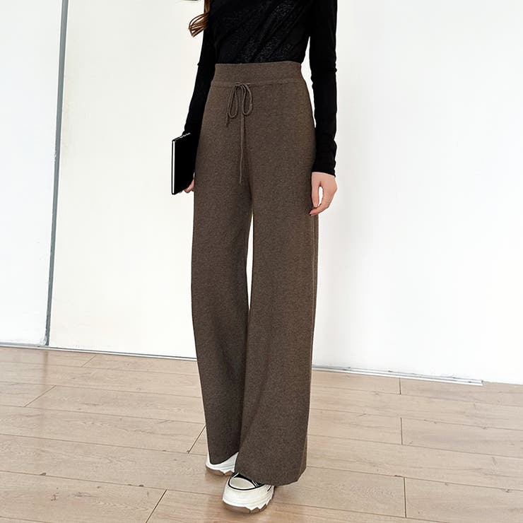 イージーニットワイドパンツ ワイドパンツ イージーパンツ | COCOMOMO | 詳細画像17 