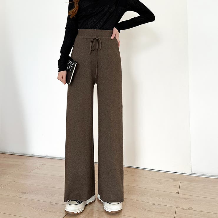 イージーニットワイドパンツ ワイドパンツ イージーパンツ | COCOMOMO | 詳細画像18 