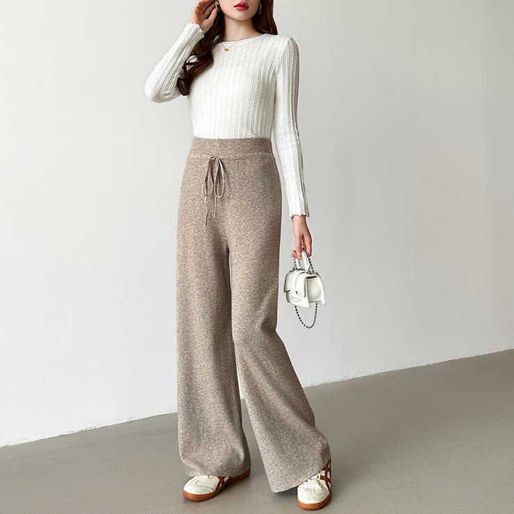 イージーニットワイドパンツ ワイドパンツ イージーパンツ | COCOMOMO | 詳細画像3 