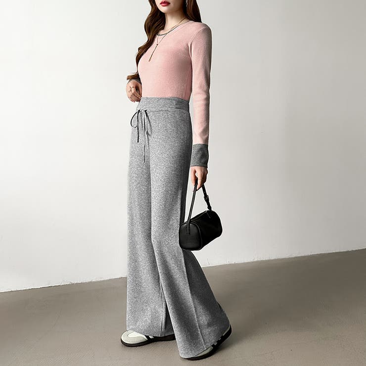 イージーニットワイドパンツ ワイドパンツ イージーパンツ | COCOMOMO | 詳細画像24 