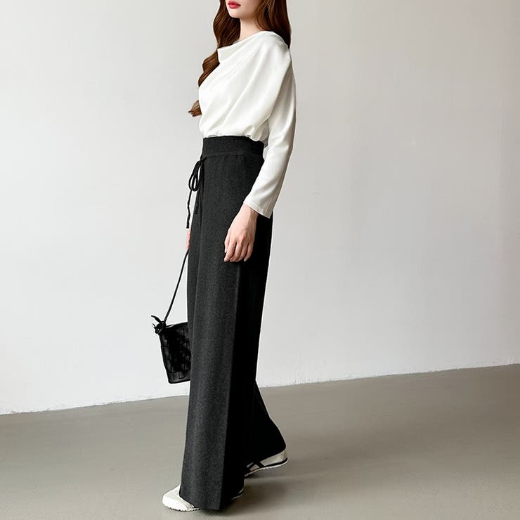 イージーニットワイドパンツ ワイドパンツ イージーパンツ | COCOMOMO | 詳細画像32 