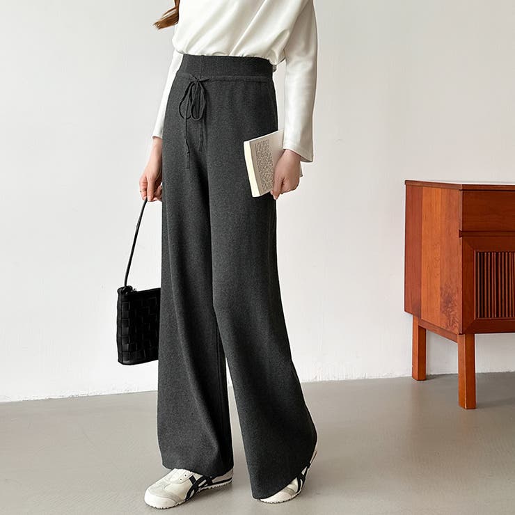 イージーニットワイドパンツ ワイドパンツ イージーパンツ | COCOMOMO | 詳細画像36 