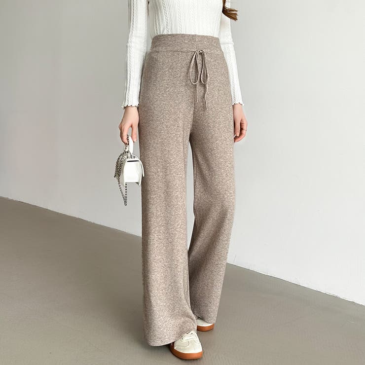 イージーニットワイドパンツ ワイドパンツ イージーパンツ | COCOMOMO | 詳細画像8 