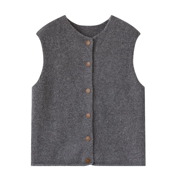 ニットベスト クルーネックベスト ベスト | COCOMOMO | 詳細画像18 