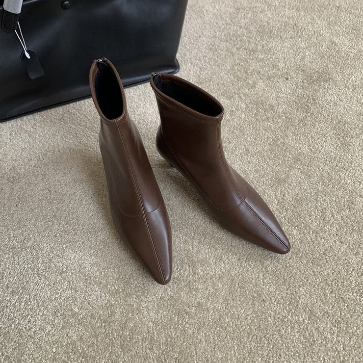 キトゥンヒールブーツ ショートブーツ ポインテッドトゥ | COCOMOMO | 詳細画像10 